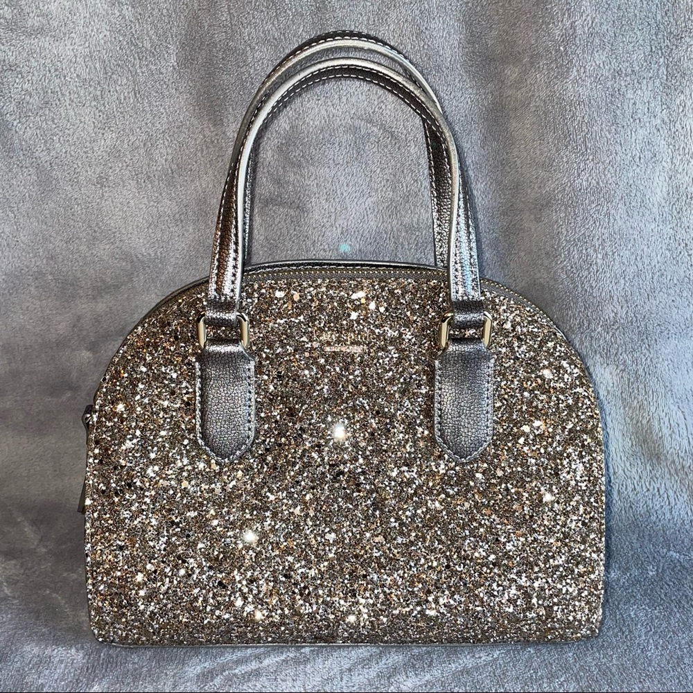 Kate Spade Grey/Gold All That Glitters Crossbody Bag
